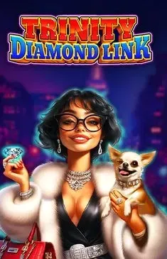 Trinity Diamond Link slot with stylish woman and dog
